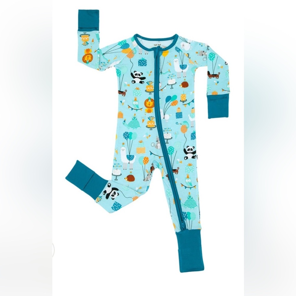 Little Sleepies Blue Party Animals Zippy